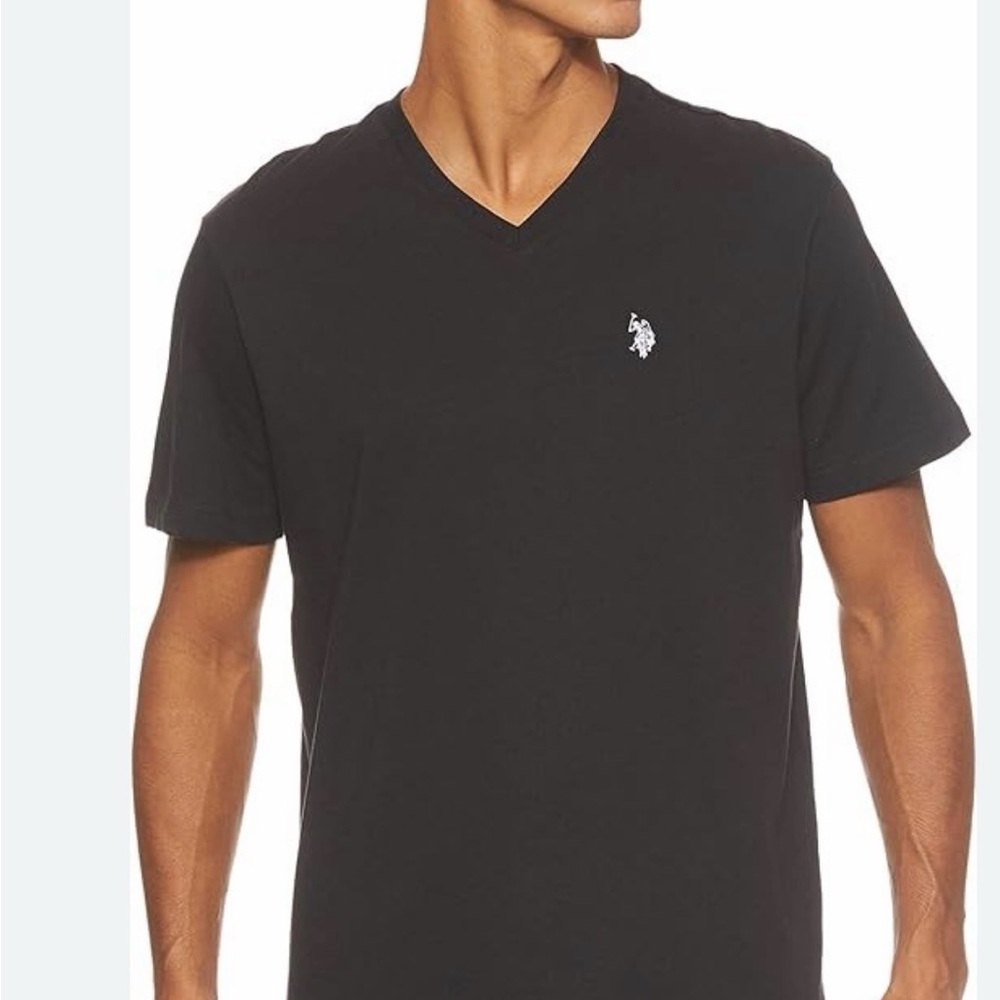 U.S. Polo Assn. Black V-Neck T-Shirt